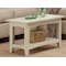 Alaterre Furniture Shaker Cottage Bench with Shelf, Sand ASCA03SA - alternate 2